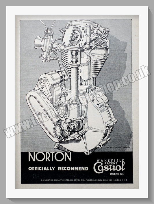 Norton Motorcycle Engine. Original Advert 1936  (ref AD58658)