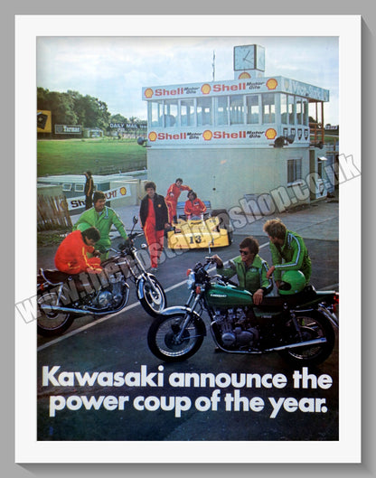 Kawasaki Z1000 & Z650 Motorcycles. 1976 Original Double Advert. (ref AD58551)
