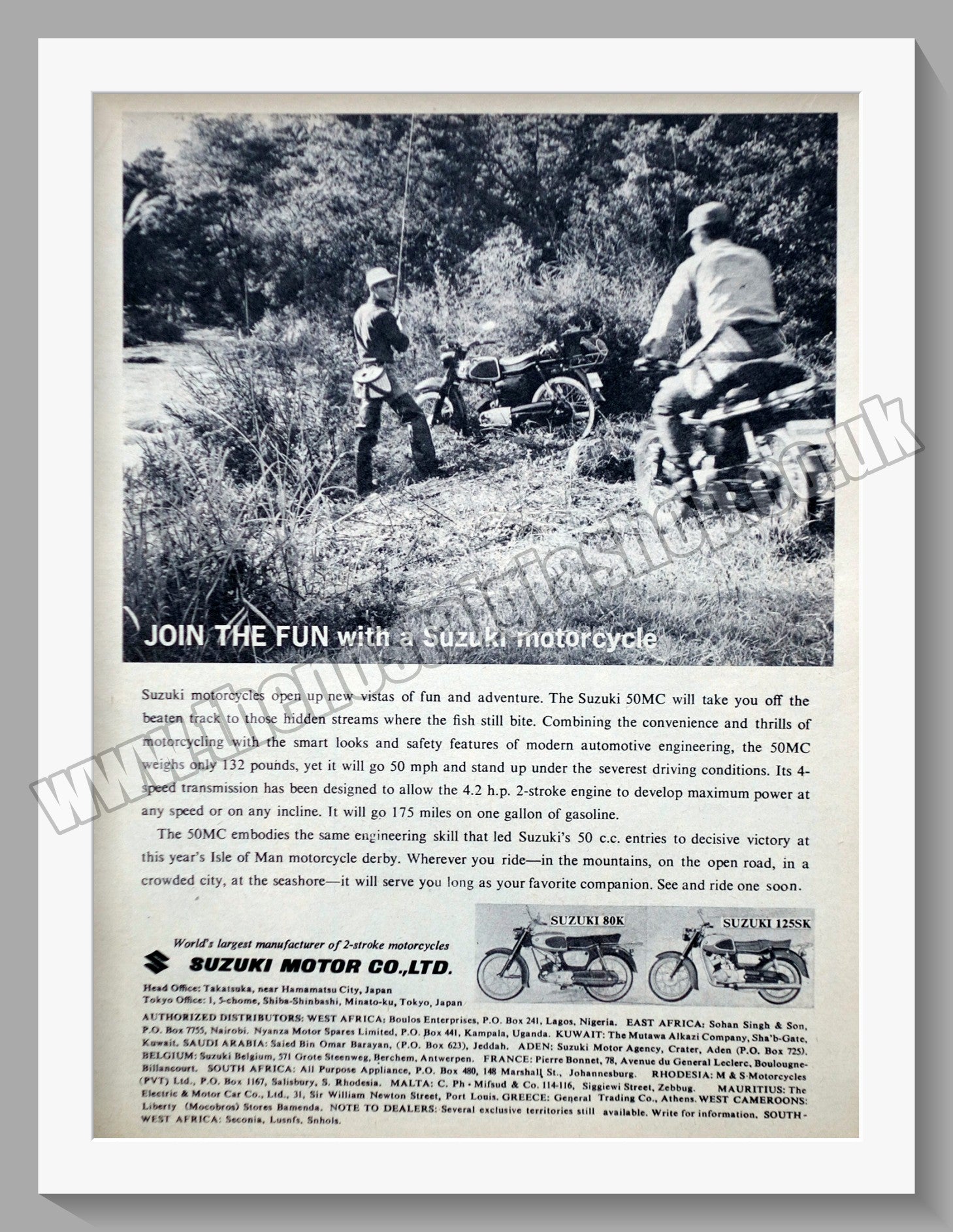 Suzuki Motorcycles. Join The Fun. Original advert 1963 (ref AD58678 ...