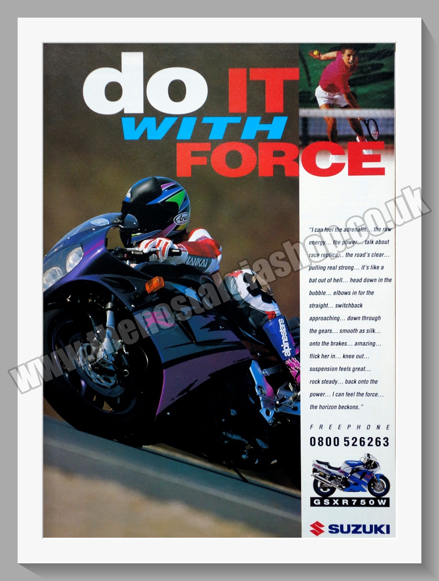 Suzuki GSX R750W. Original advert 1993 (ref AD58788)