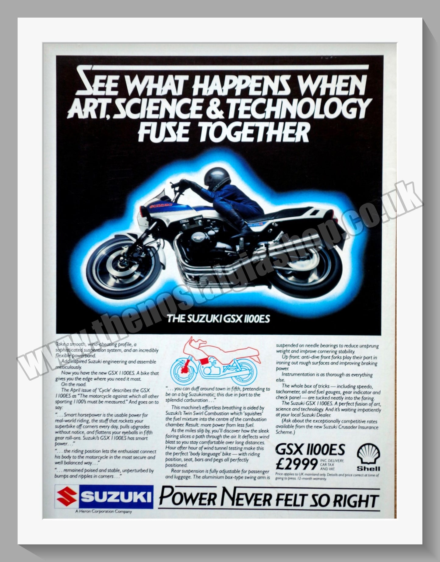 Suzuki GSX 1100ES. Original advert 1983 (ref AD58791)