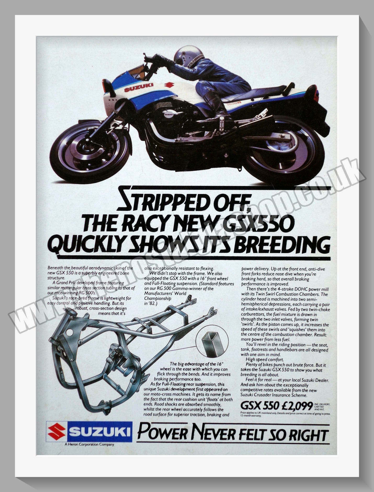 Suzuki GSX 550. Original advert 1983 (ref AD58792)