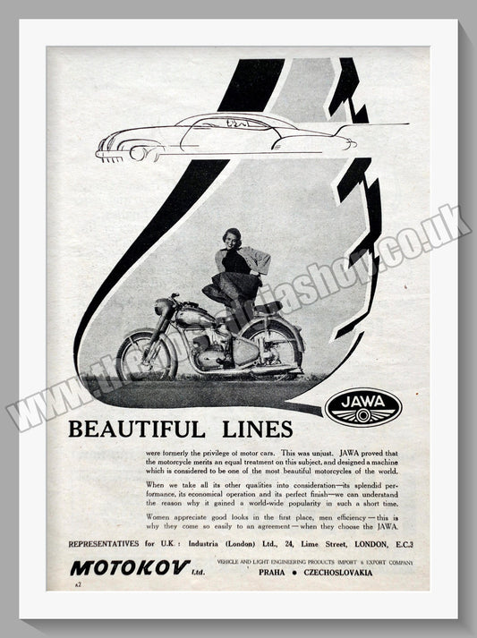 Jawa CZ Motorcycles for 1951. Original advert (ref AD58838)