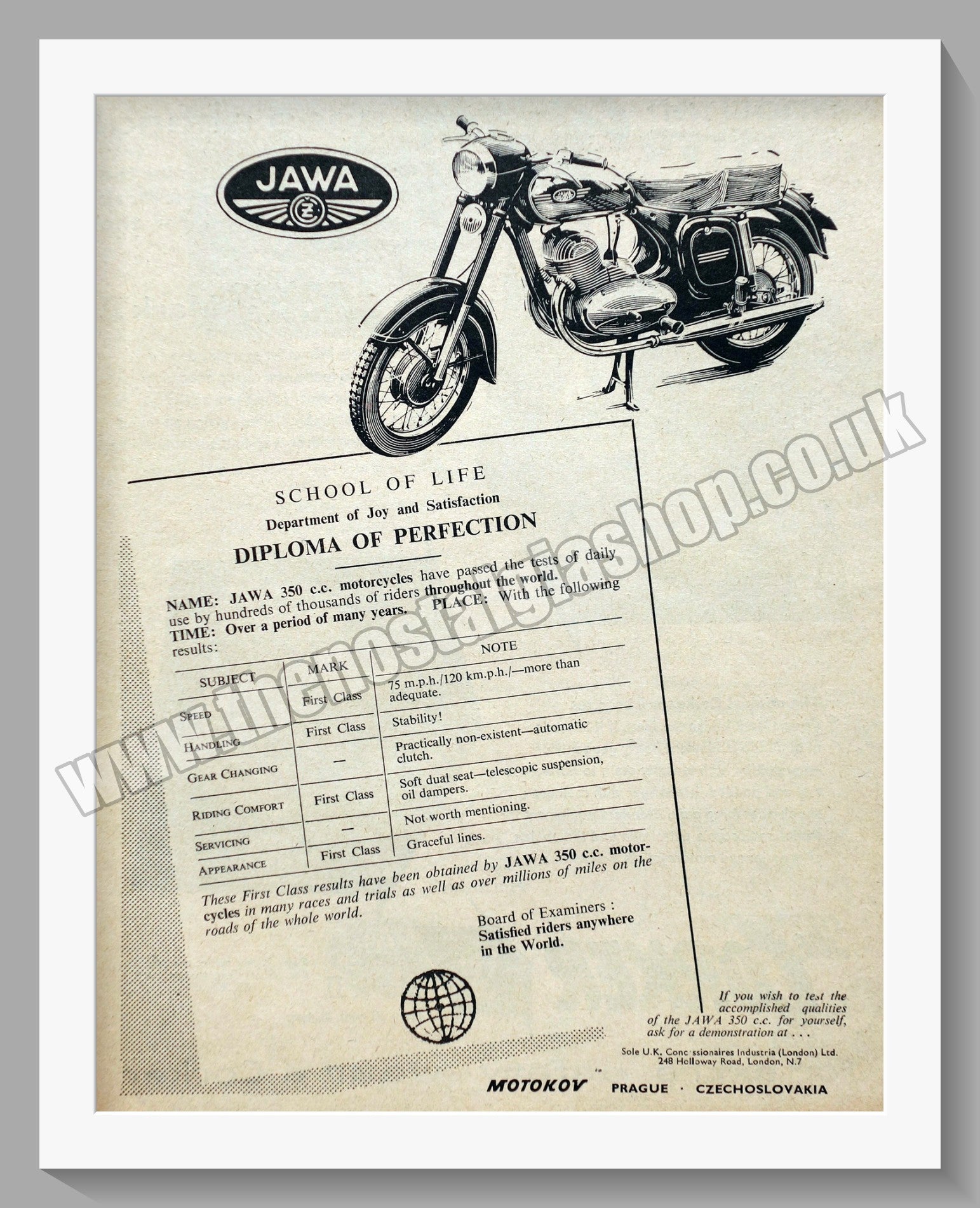 Jawa CZ Motorcycles for 1960. Original advert (ref AD58842) – The ...