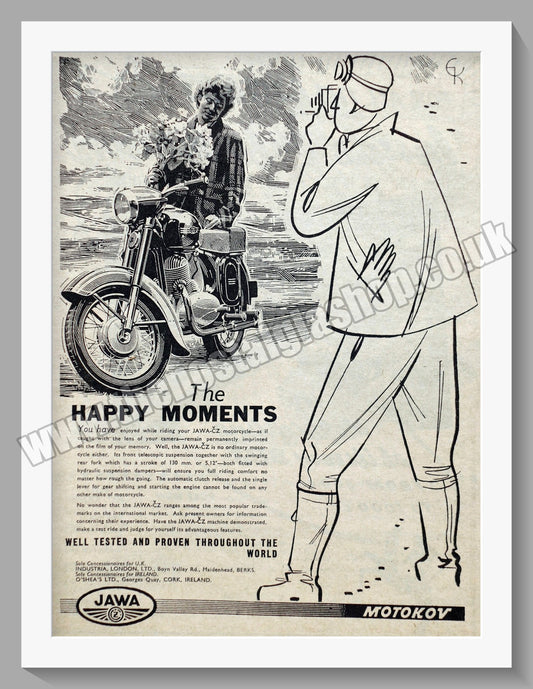 Jawa CZ Motorcycles for 1957. Original advert (ref AD58846)