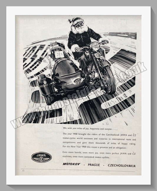 Jawa CZ Motorcycles for 1959. Original advert (ref AD58847)