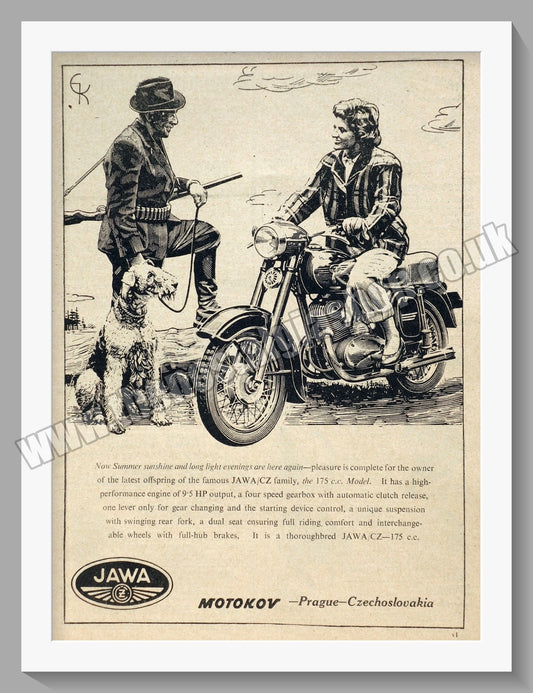Jawa CZ Motorcycles. 1956 Original advert (ref AD58908)