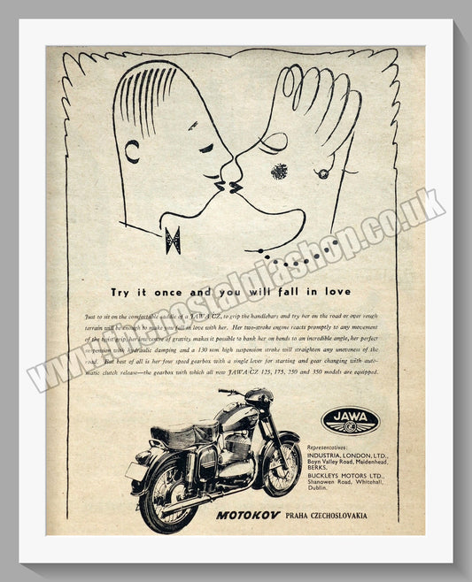 Jawa CZ Motorcycles. 1958 Original advert (ref AD58910)