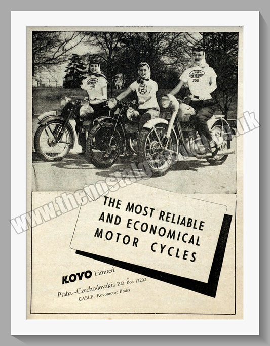Jawa CZ Motorcycles. 1950 Original advert (ref AD58914)