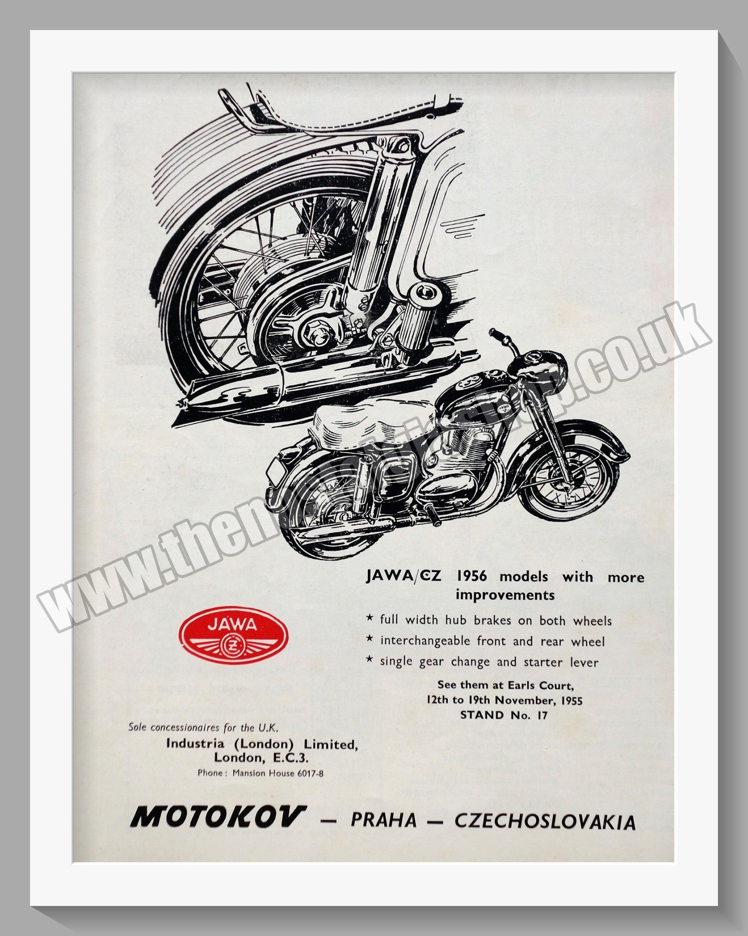 Jawa CZ Motorcycles. 1955 Original advert (ref AD58949) – The Nostalgia ...