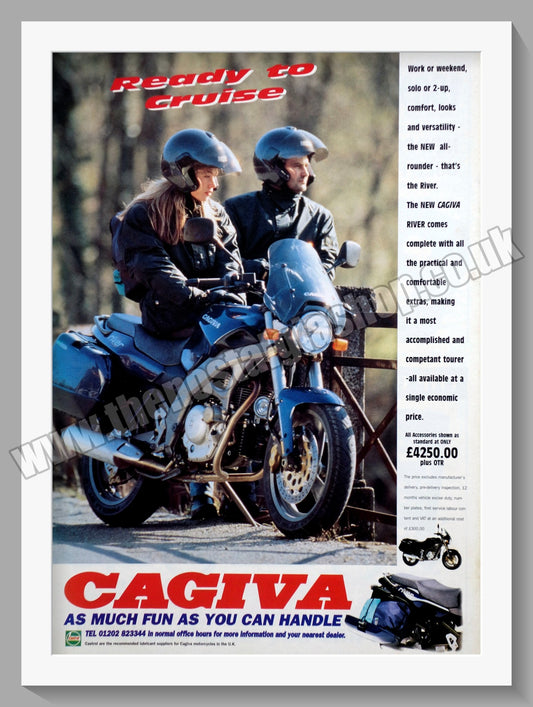 Cagiva River Motorcycle. Original Advert 1995 (ref AD58989)