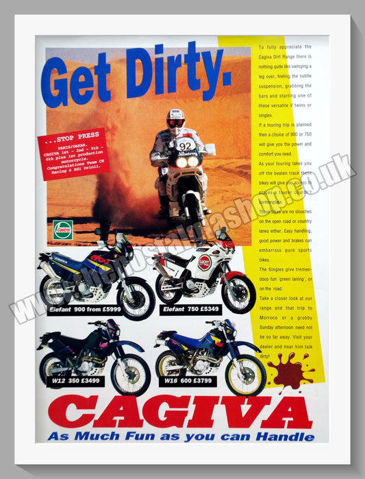 Cagiva Motorcycles. Original Advert 1994 (ref AD58991)