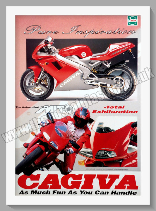 Cagiva Mito Motorcycle. Original Advert 1995 (ref AD58992)