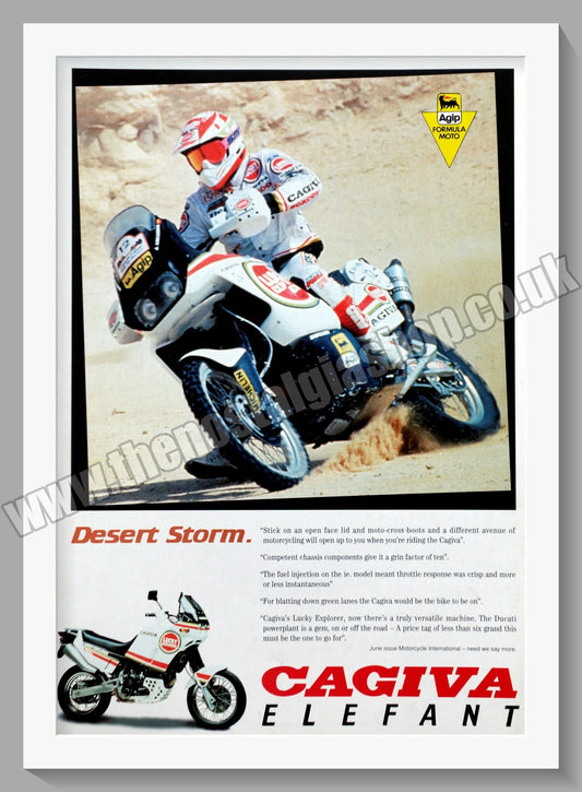 Cagiva Elefant Motorcycle. Original Advert 1994 (ref AD58993)