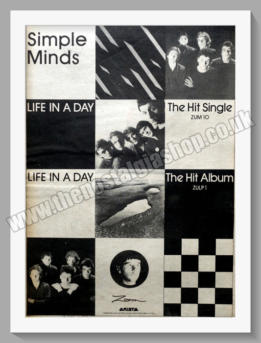 Simple Minds Life In A Day.  Original Advert 1979 (ref AD14770)