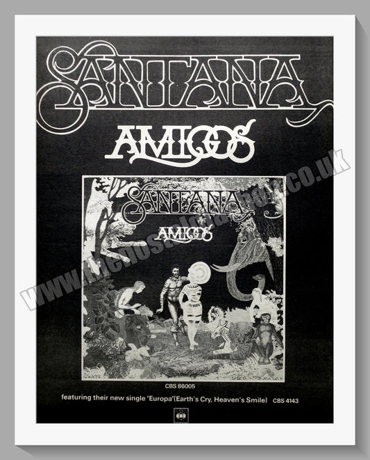 Santana Amigos.  Original Advert 1976 (ref AD14774)