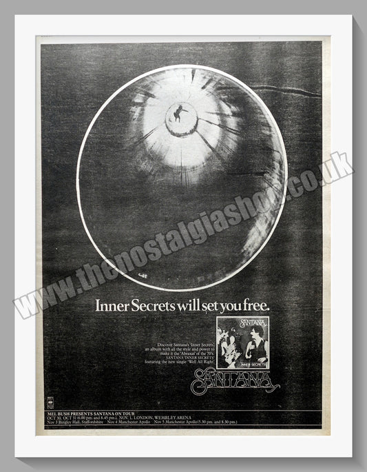 Santana Inner Secrets.  Original Advert 1978 (ref AD14777)