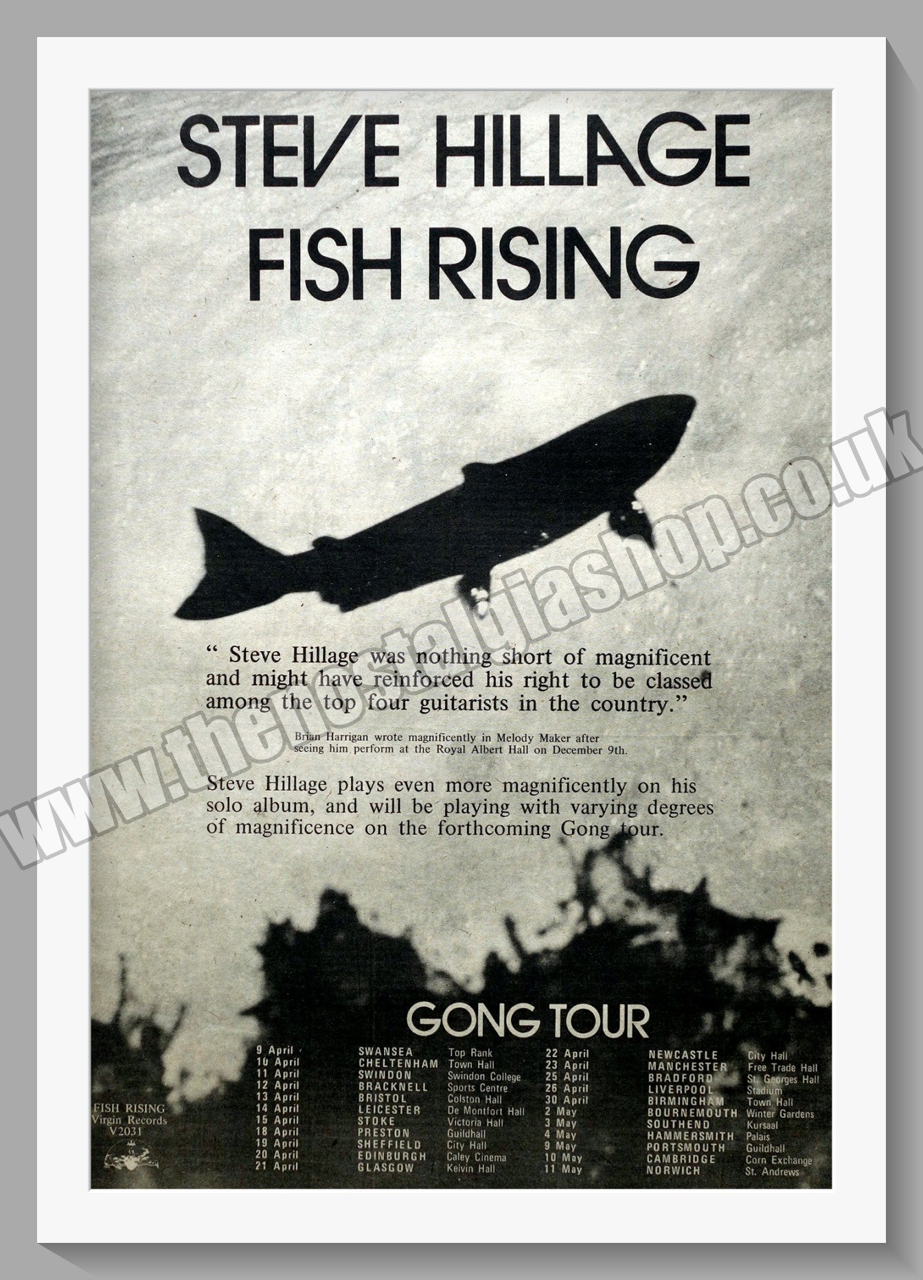 Steve Hillage Fish Rising. Original Advert 1975 (ref AD14799) – The ...