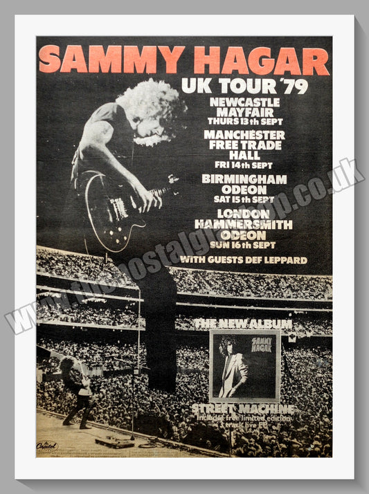 Sammy Hagar UK Tour.  Original Advert 1979 (ref AD14822)