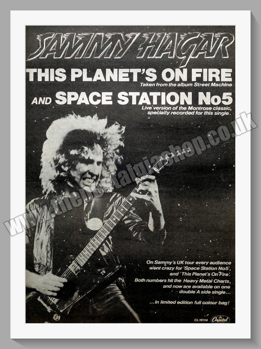 Sammy Hagar This Planet's On Fire.  Original Advert 1979 (ref AD14823)