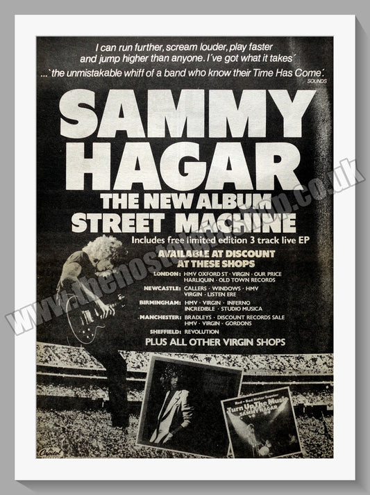 Sammy Hagar Street Machine.  Original Advert 1979 (ref AD14826)