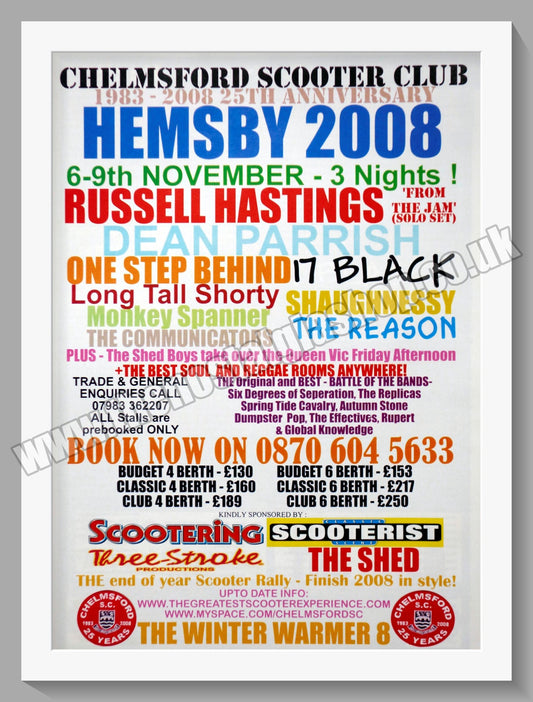 Hemsby Scooter Rally 2008. Original Advert (ref AD60023)