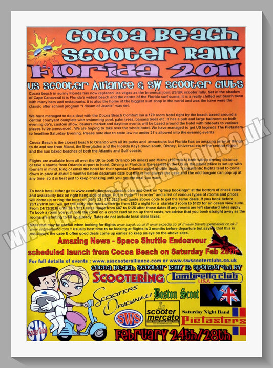 Cocoa Beach Scooter Rally 2011 Florida. Original Advert (ref AD60030)