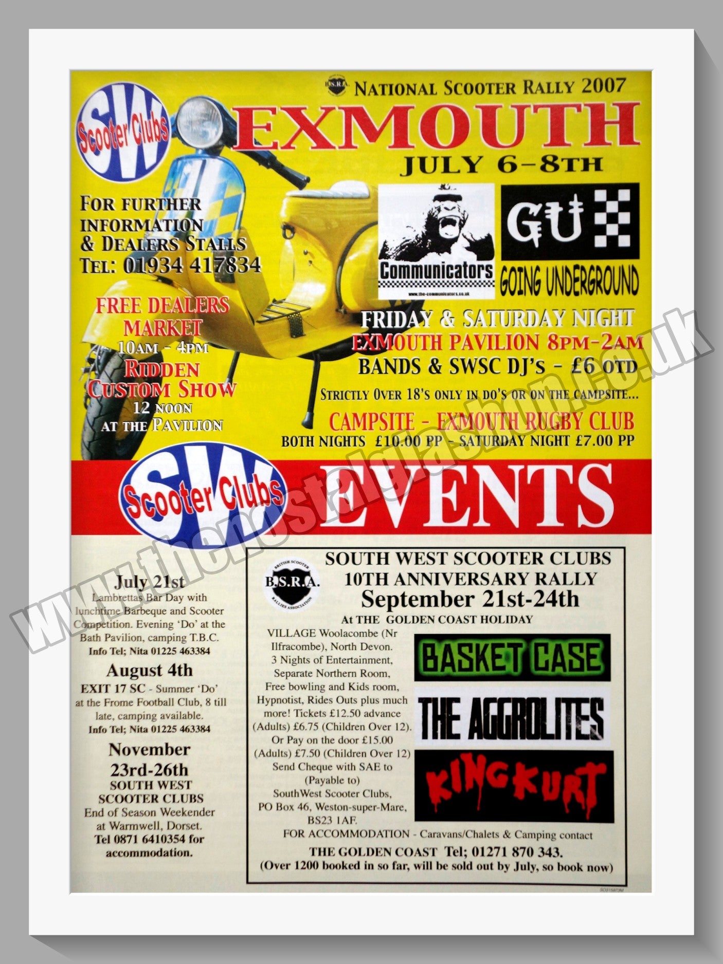 Exmouth National Scooter Rally 2007. Original Advert (ref AD60034)