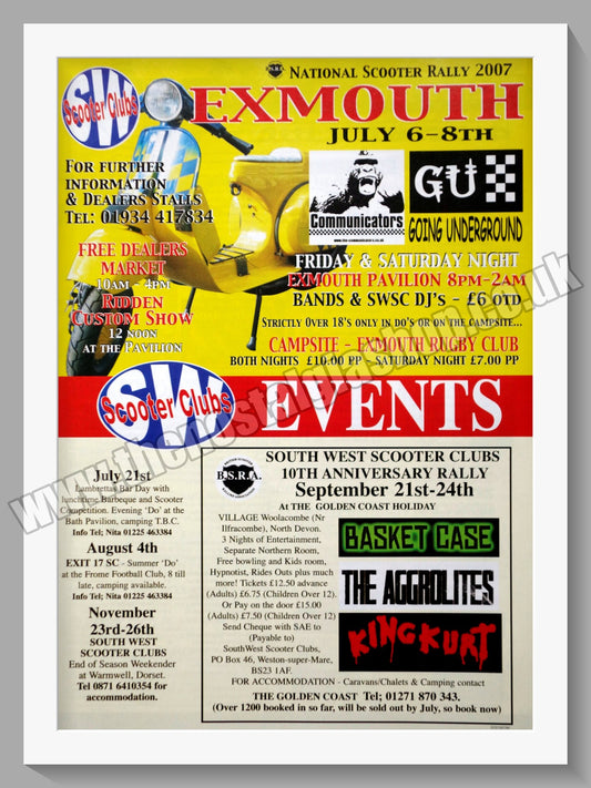 Exmouth National Scooter Rally 2007. Original Advert (ref AD60034)
