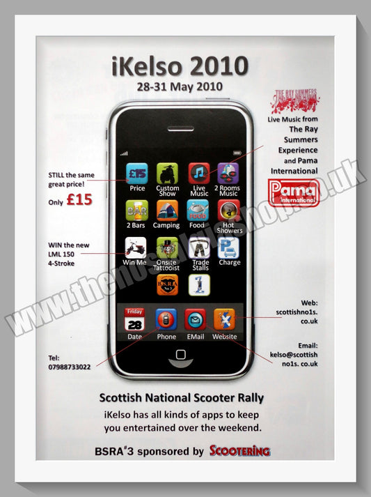 Kelso Scottish Scooter Rally 2010. Original Advert (ref AD60037)