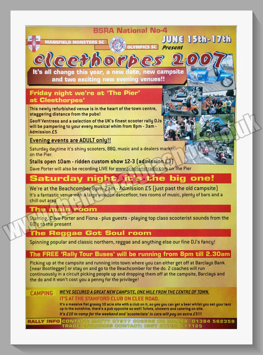 Cleethorpes National Scooter Rally 2007. Original Advert (ref AD60048)