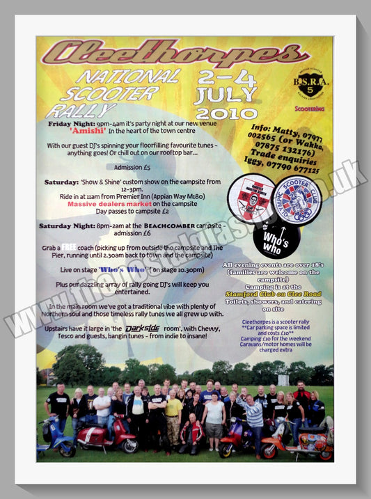 Cleethorpes National Scooter Rally 2010. Original Advert (ref AD60049)