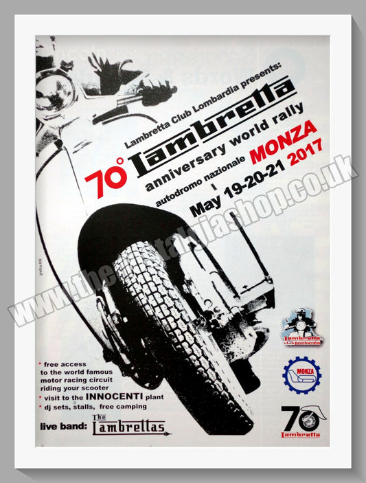 Lambretta Anniversary World Scooter Rally 2017, Monza. Original Advert (ref AD60052)