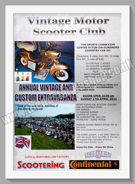 VMSC Scooter Extravaganza Coventry. 2011. Original Advert (ref AD60145)