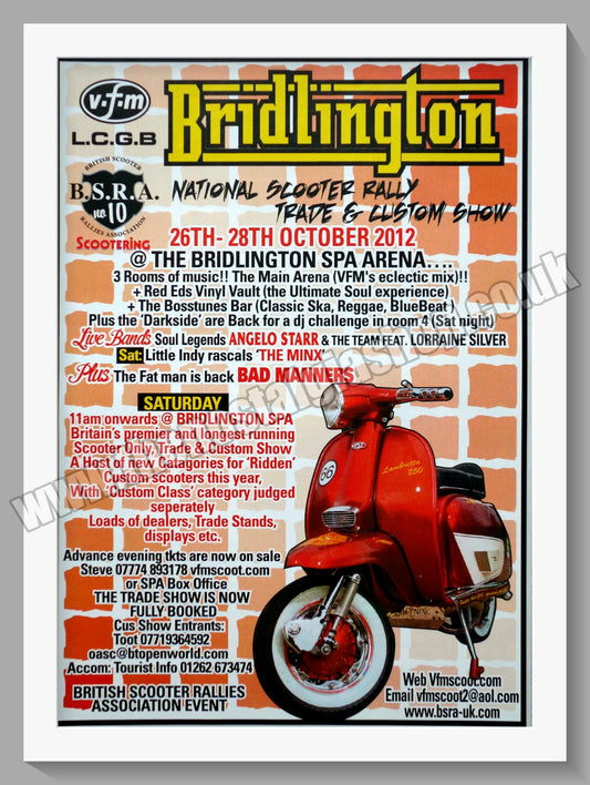 Bridlington Scooter Rally. 2012. Original Advert (ref AD60150)