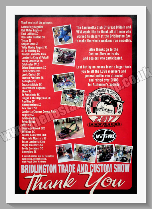 Bridlington Trade and Custom Show. 2017. Original Advert (ref AD60152)