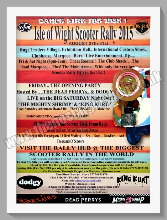 Isle Of Wight International Scooter Rally. 2015. Original Advert (ref AD60163)