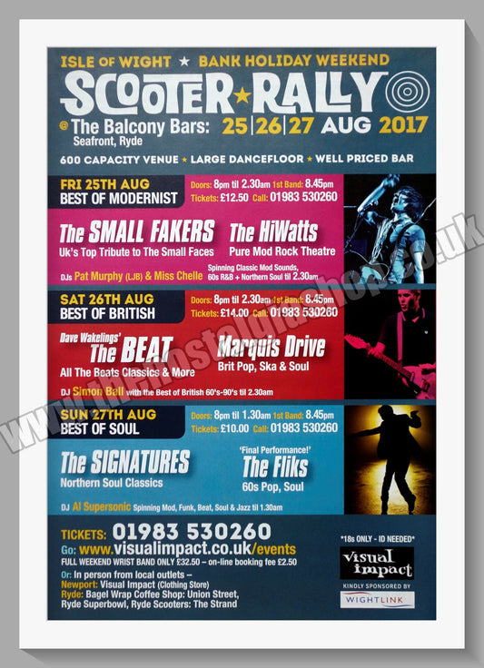 Isle Of Wight International Scooter Rally. 2017. Original Advert (ref AD60164)