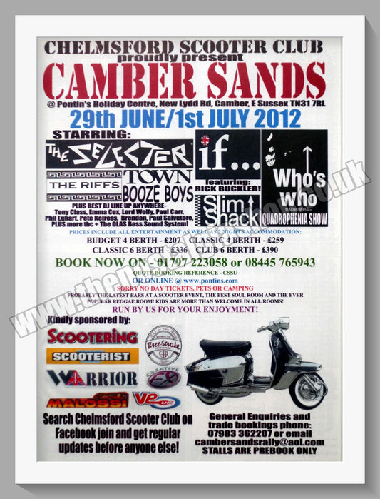 Camber Sands Scooter Rally 2012. Original Advert (ref AD60175)