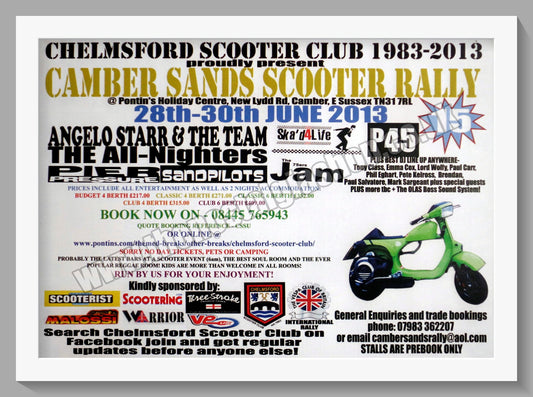 Camber Sands Scooter Rally 2013. Original Advert (ref AD60176)