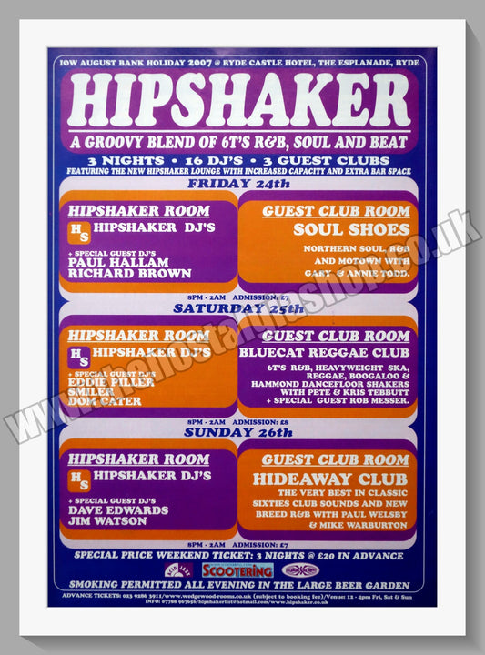Hipshaker Soul and Beat Event 2007. Original Advert (ref AD60261)