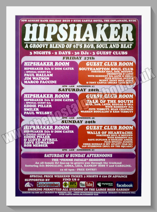 Hipshaker Soul and Beat Event 2010. Original Advert (ref AD60264)