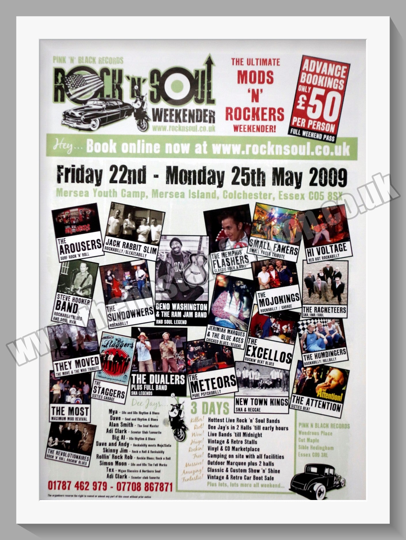 Rock 'n' Roll Weekender. 2009 Mods 'N' Rockers, Mersea Island. Original Advert (ref AD60271)