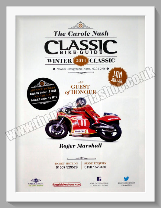 Carol Nash Bike and Scooter Winter Classic Show. 2014. Original Advert (ref AD60332)