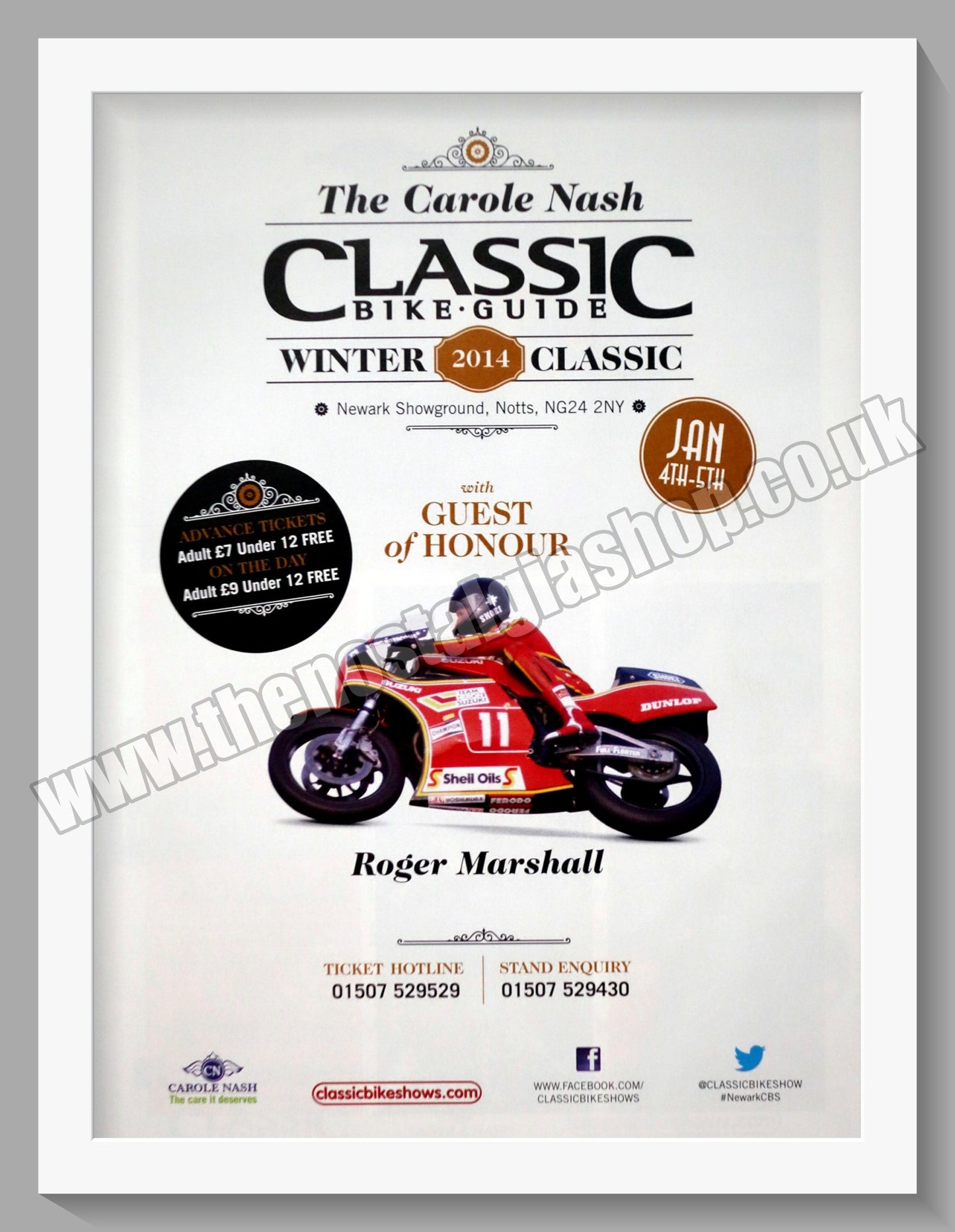 Carol Nash Bike and Scooter Winter Classic Show. 2014. Original Advert (ref AD60332)