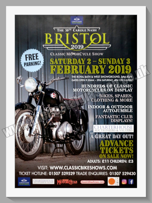 Carol Nash Bike and Scooter Winter Classic Show. 2019. Original Advert (ref AD60334)