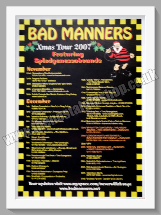 Bad Manners. Xmas Tour. Original Vintage Advert 2007 (ref AD60348)