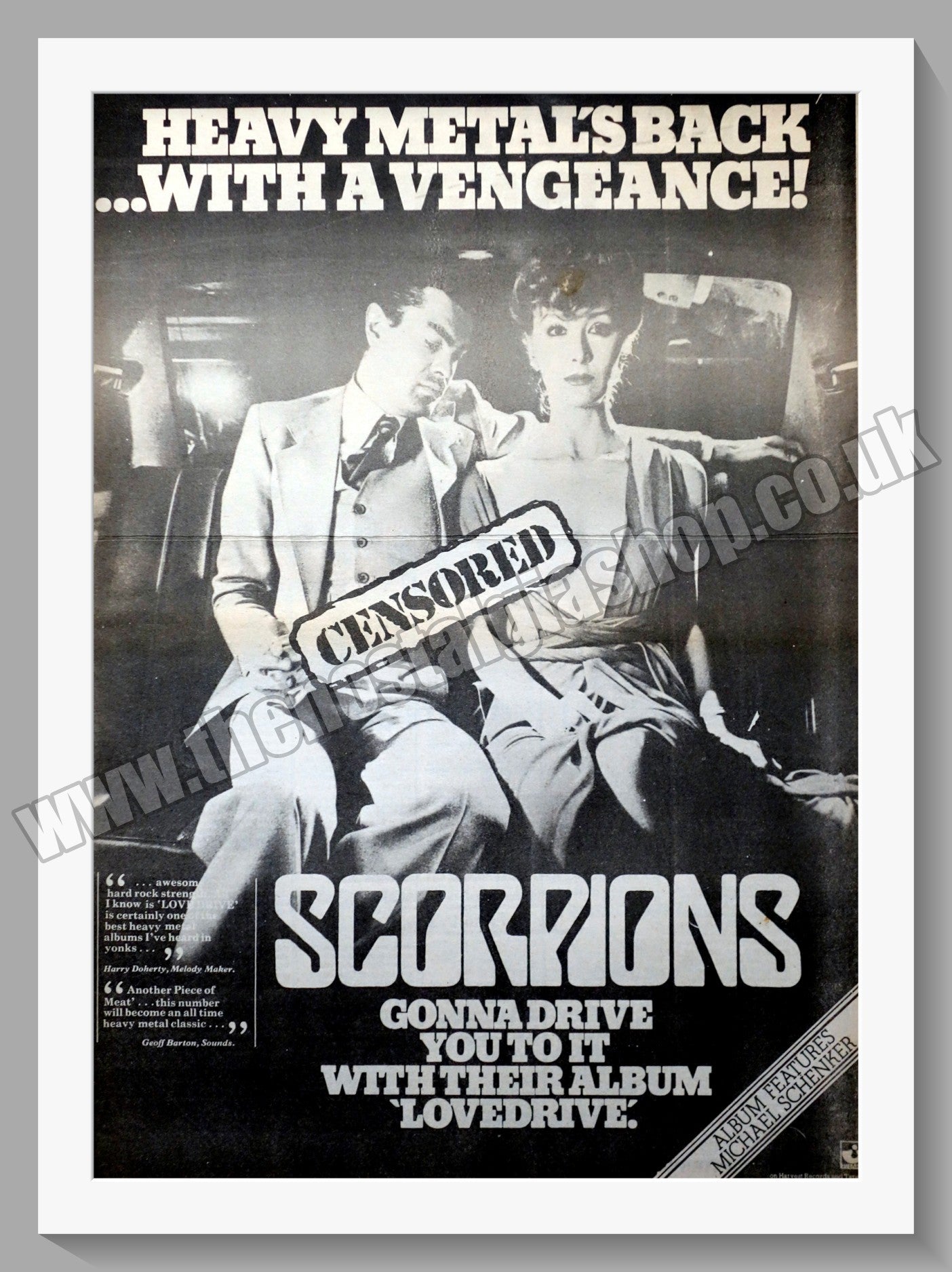 Scorpions Lovedrive.  Original Advert 1979 (ref AD14910)