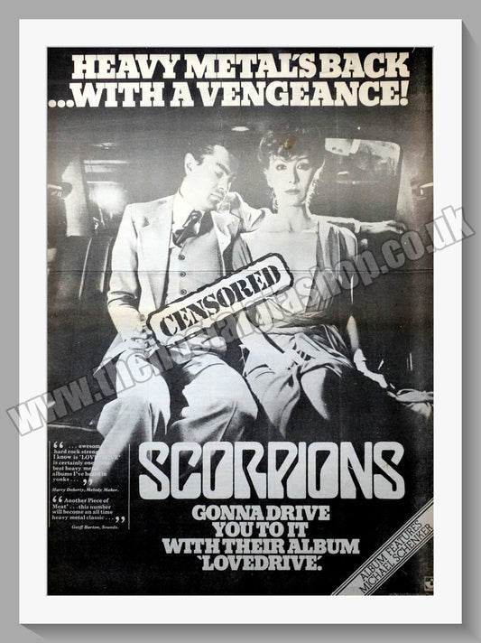 Scorpions Lovedrive.  Original Advert 1979 (ref AD14910)