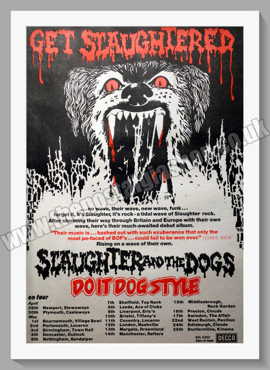 Slaughter And The Dogs Do It Dog Style.  Original Advert 1978 (ref AD14931)